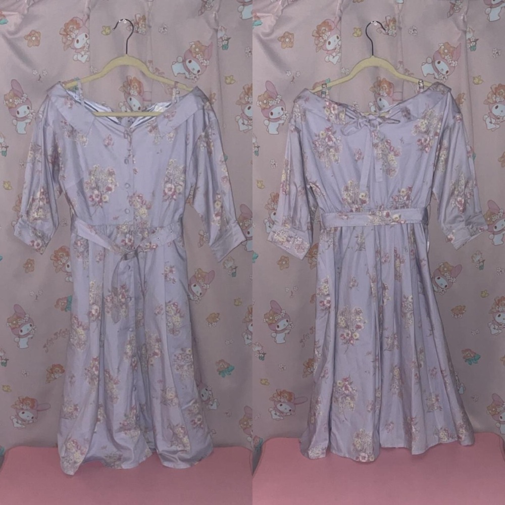 Liz Lisa Lavender Off Shoulder Strap Maxi Dress